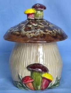 RARE VTG Hand Painted Mushroom Cookie Jar Maker UNKNOWN  