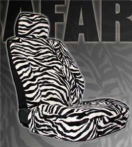 15pc Safari Zebra Car Seat Covers Steering Wheel Mats  