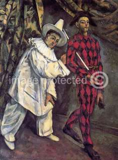 Artist Paul Cezanne Poster Pierrot And Harlequin  18x24  