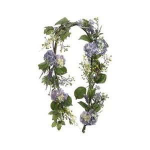 com Pack of 2 Artificial Blue Hydrangea, Petunia & Berry Silk Flower 