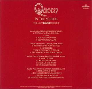 QUEEN IN THE MIRROR BBC SESSIONS CD MINI LP OBI  
