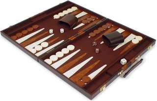 Brown & Tan Stripe Backgammon Set   Large  