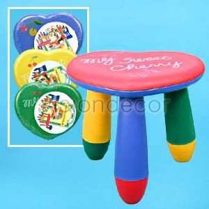   Childrens Heart Shape Cherry Chairs Chair Stools