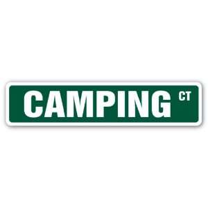  CAMPING Street Sign backpacking tent sleeping bag hiking 