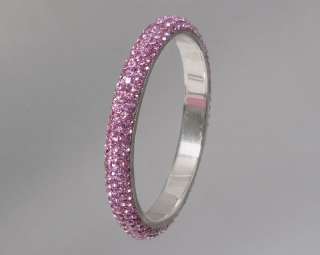 Light Pink Bangle Bracelet w/swarovski crystal New  