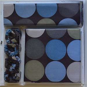 MATCHING BATH SETBlue/Beige Circles Window Curtain/Fabric Shower 