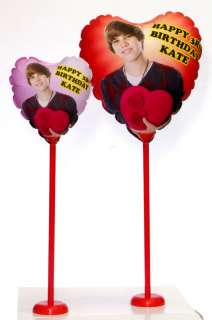Personalized Justin Bieber Heart Balloon Birthday Gift  