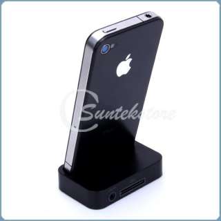   Dock Station Stand Holder Charger for iPhone 4 +Remote Control   Black