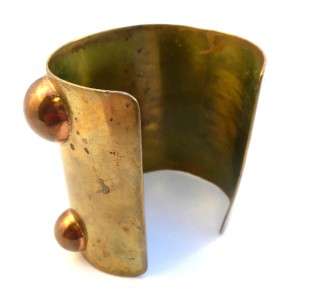   Modern MAYA Mexico Copper Brass Cuff BRACELET Hubert Harmon  