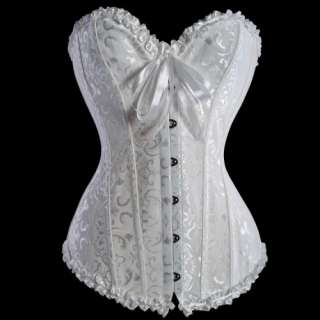1335 Burlesque Bridal White Floral Corset Tutu Costume  