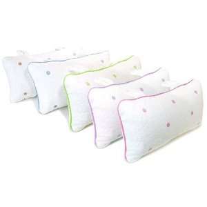  Spa Sister Terry Bath Pillow with Embroidered Dots   Green 