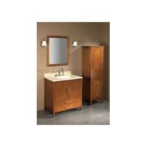  Hole Installation, Wood Framed Mirror & Linen Cabinet CC1222 Cinnamon