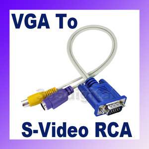 VGA to TV Converter S Video / RCA OUT Cable Adapter,109  