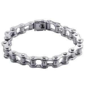   Sterling Silver Bicycle Chain Bracelet 8 Inch 10mm Jewelry