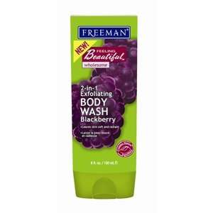   Beautiful 2 in 1 Exfoliating Body Wash, Blackberry 6 fl oz (150 ml