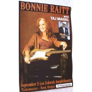 Bonnie Raitt Poster   Concert Flyer   Taj Mahal