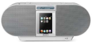   CD Boombox with iPod Dock and iPhone (White)  Players