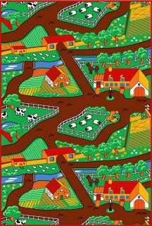   PLAY TIME FARM DESIGN 5X7 AREA RUG CARPET PLAY MAT GREAT FOR CLASSROOM