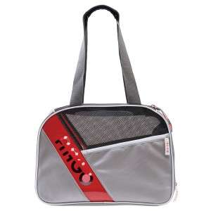 Dog Cat Pet Carrier Grey & Red Airline Approved Small  