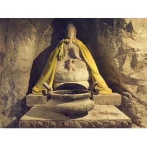 Buddha Statue in Grotto, Tanzhe Temple, Beijing, China, Asia Stretched 
