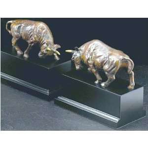  Stock Market Bull Bookends