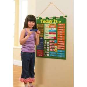 Kids Hanging Graphic Teaching Calendar for Wall or Door   Days, Months 