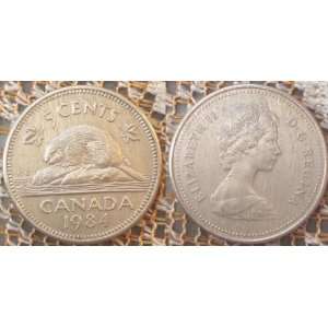   Fine/Almost Uncirculated 1984 Canadian Beaver Nickel 