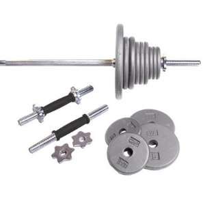 Cap Barbell RSG 160T Grey 160 lb Weight Set / Threaded Ends  