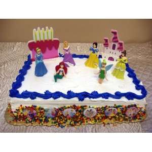   Castle and Birthday Cake, and 6 Princess Buttons: Toys & Games