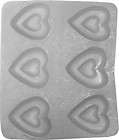 Cream Cheese Mint Mold 6 cavity HEART flex rubber NEW candy fondant 