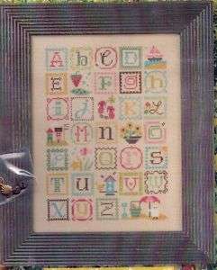 Summer Alphabet Cross Stitch Chart by Lizzie Kate  