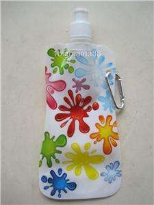   Foldable Collapsible Reusable WATER BOTTLE with CARABINER New Hot Gift