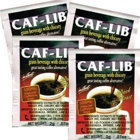 Caf lib Caffeine free Coffee Alternative   10 Single Serve Pouches 