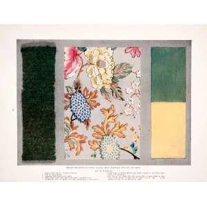 1919 Color Print Interior Design Color Scheme Fabric Samples Textile 