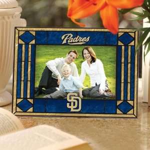   Padres Navy Blue Art Glass Horizontal Picture Frame