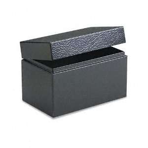  Steel Card File Box with Hinged Lid Holds Approximately 335 3 x 
