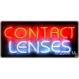 Neon Sign   Contact Lenses   Large 13 x 32  Grocery 
