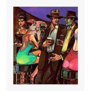  Club Cosa Nostra by Charles Pace. Size 20.00 X 24.00 Art 