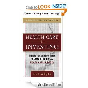 Healthcare Investing, Chapter 13 Investing in Medical Technology Les 