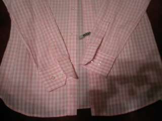 Massimo Dutti Pink Gingham Slim Fit dress shirt 15/38  