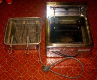 Vintage HOTPOINT ELECTRIC (220v) TABLETOP FRYER Amazing Condition 