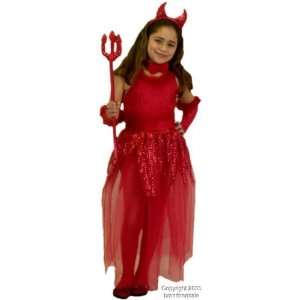  Girls Devil Halloween Costume (Sz X Large 12 14) Toys 