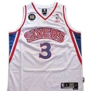 Allen Iverson #3 Philadelphia 76ers Retro NBA Jersey White Size XXL