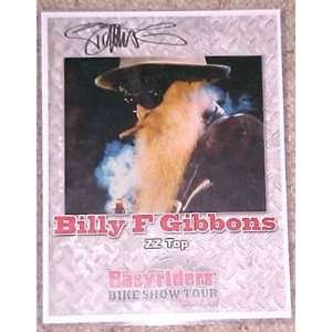  ZZ Top Guitarist Singer Billy Gibbons Signed 8.5x11 COA 