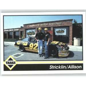 1992 Traks #92 Hut Stricklin / Bobby Allison   NASCAR Trading Cards 