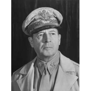  Gen. Douglas Macarthur, Posing Seriously for His Portrait 
