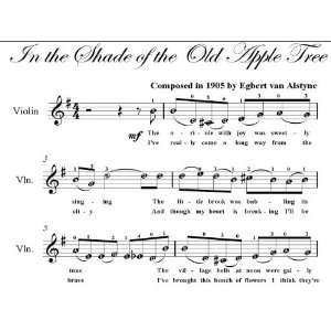   the Shade of the Old Apple Tree Easy Violin Egbert van Alstyne Books