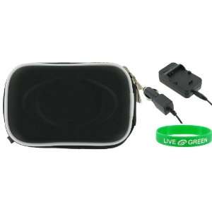  2n1 EVA Hard Shell Case (Black) and CNP 60 AC DC Charger 