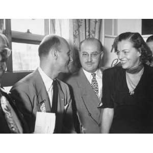  James Roosevelt Sitting with Helen Gahagan Douglas During 