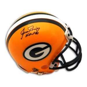  Jim Ringo Signed Packers Mini Helmet   HOF 81: Sports 